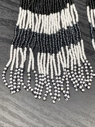 Black white Eye Glass Seed Pierced Earrings Boho Dangle Women Jewelry Fashion 4