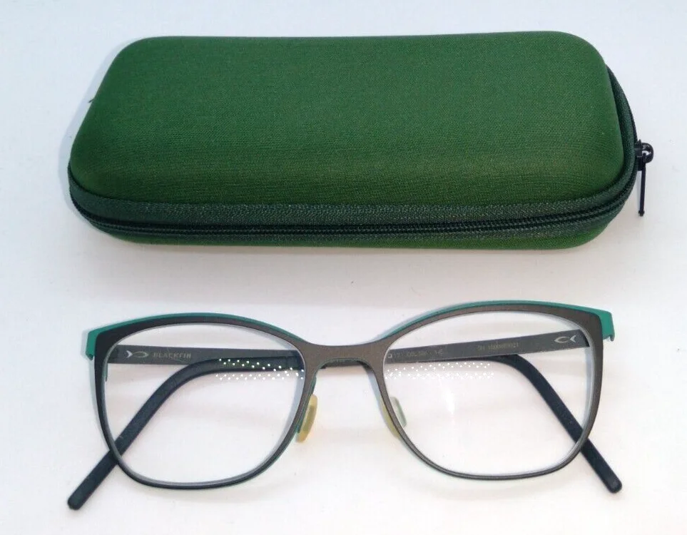 Blackfin BF 759 Ushuaia Eyeglass Frames Italy Titanium Brown & Teal 51-17-145 1