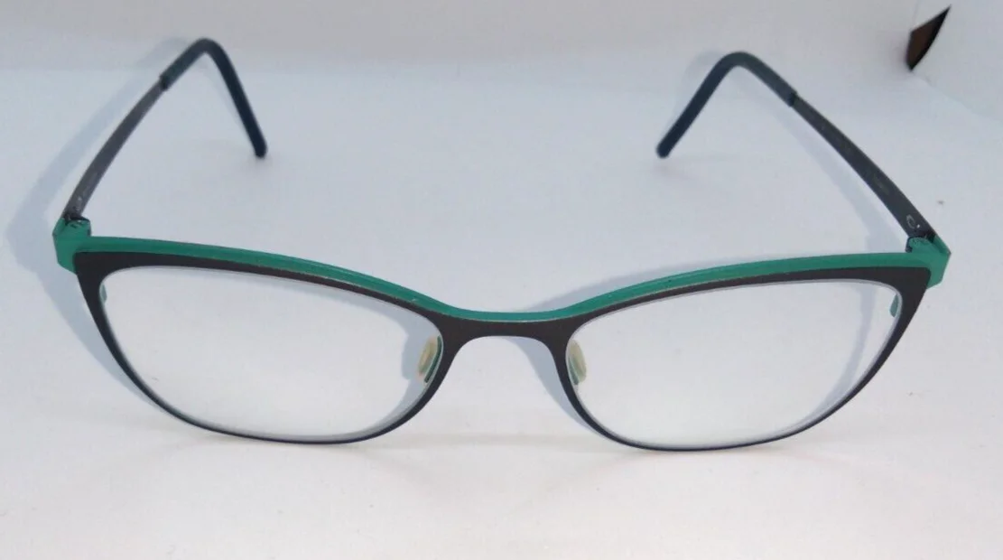 Blackfin BF 759 Ushuaia Eyeglass Frames Italy Titanium Brown & Teal 51-17-145 3