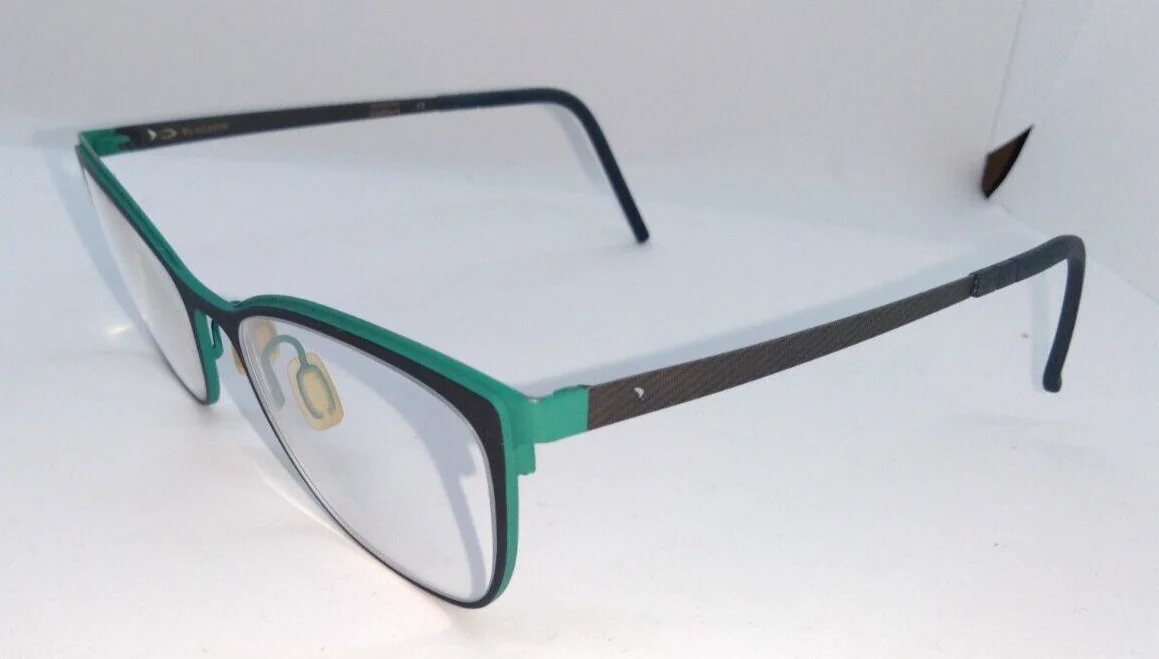 Blackfin BF 759 Ushuaia Eyeglass Frames Italy Titanium Brown & Teal 51-17-145 4