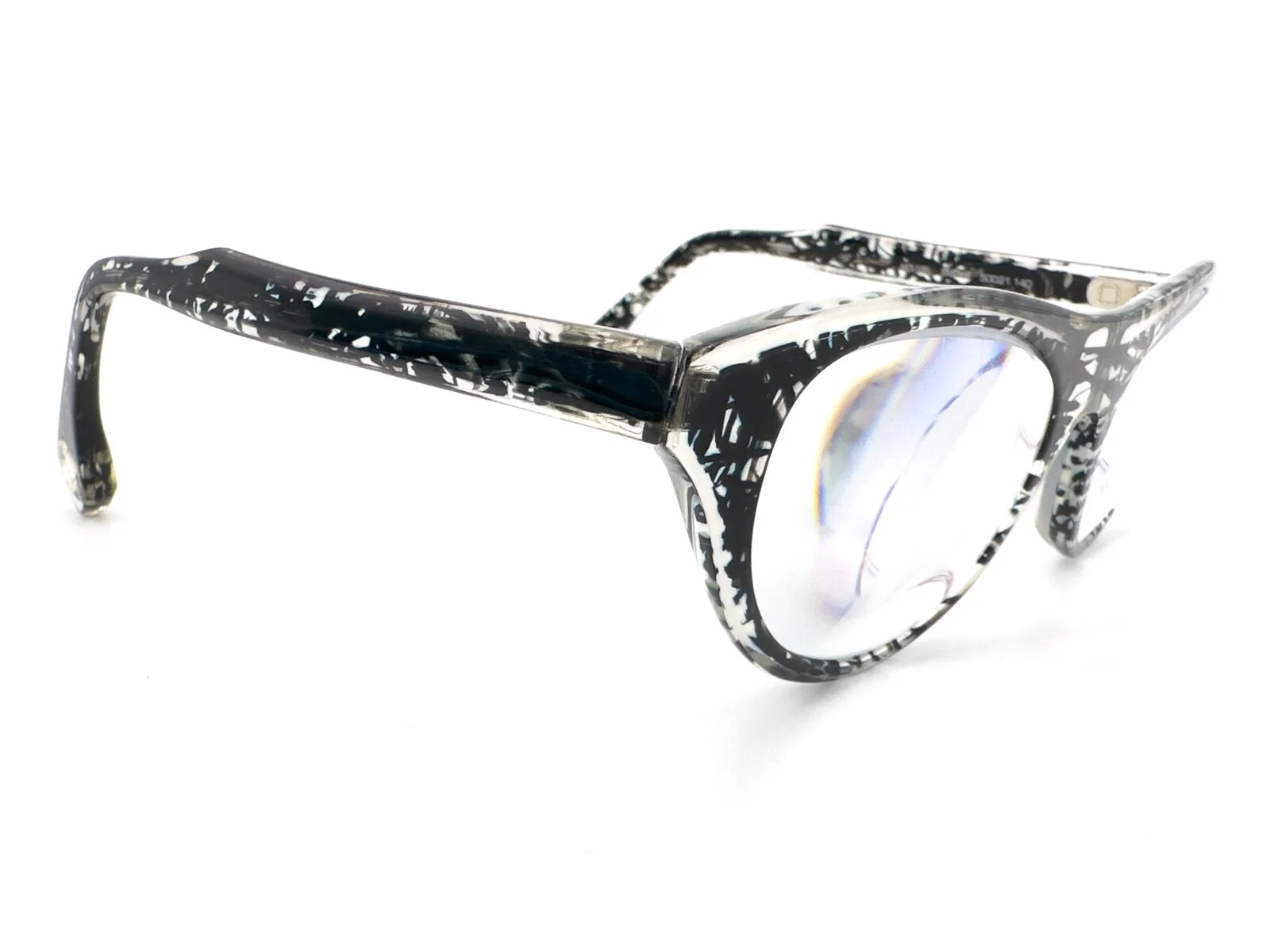 Blake Kuwahara Nouvel Eyeglasses FRAME Smoke Clear 50[]21-140 Black Texture I560