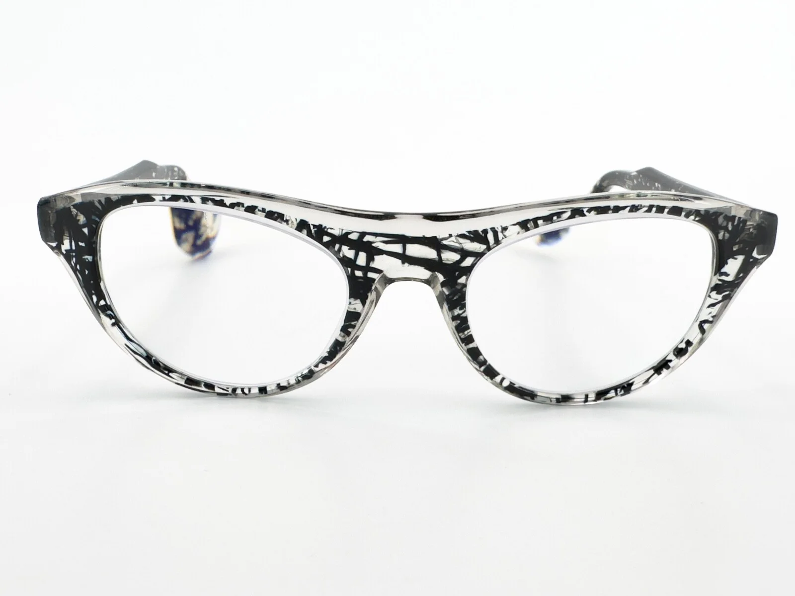 Blake Kuwahara Nouvel Eyeglasses FRAME Smoke Clear 50[]21-140 Black Texture I560 2