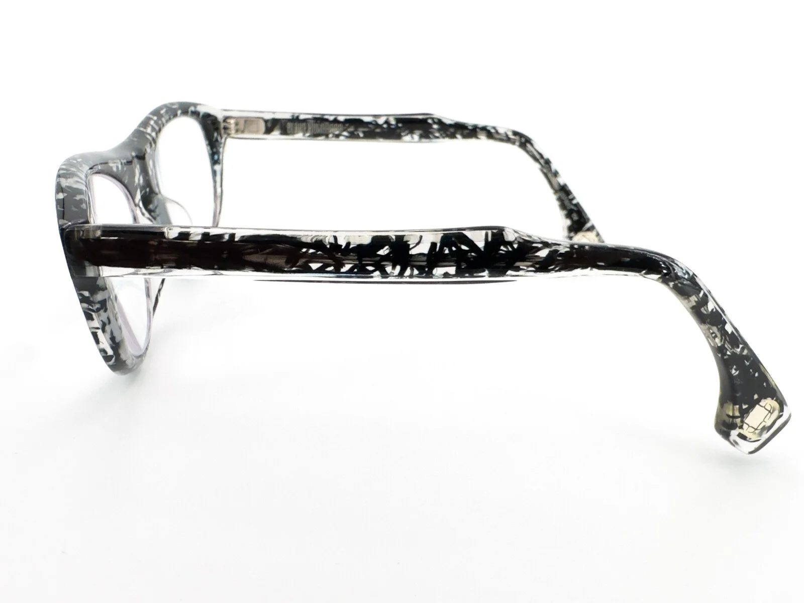 Blake Kuwahara Nouvel Eyeglasses FRAME Smoke Clear 50[]21-140 Black Texture I560 3