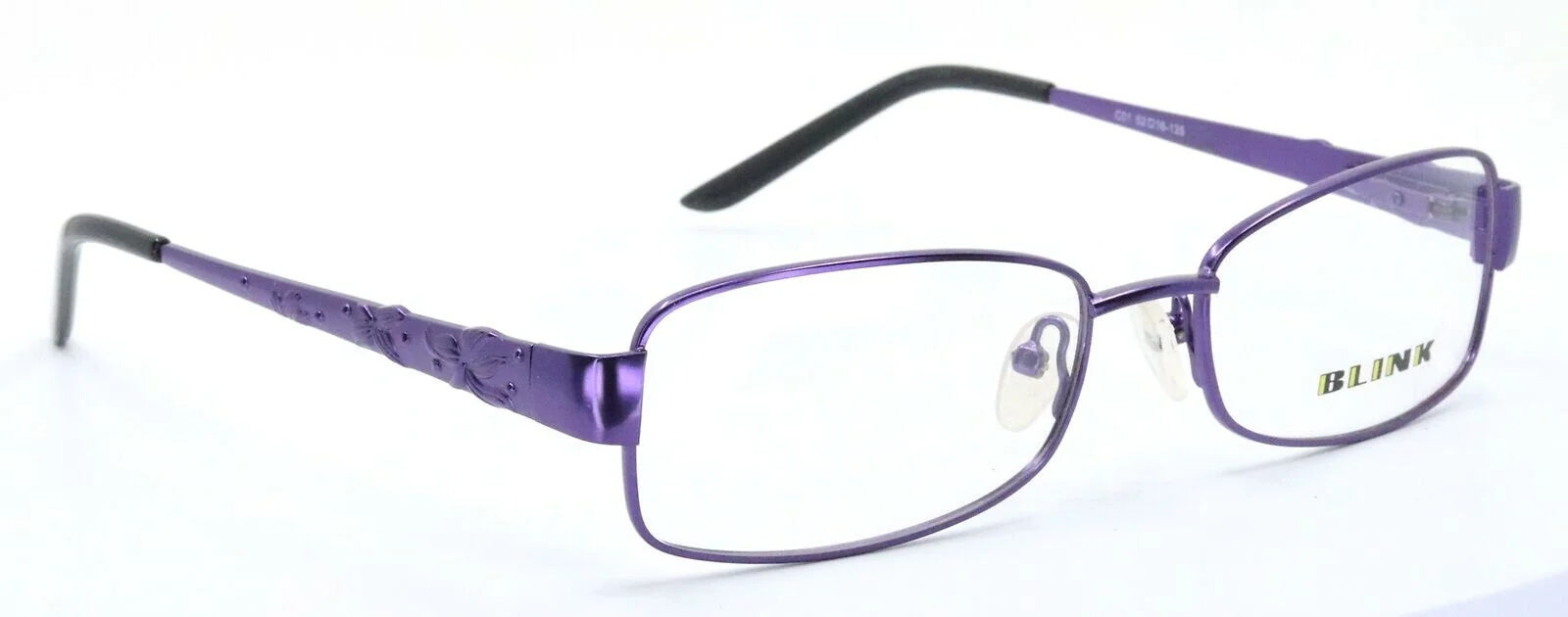 BLINK 1022 C01 Purple Metal Rectangular Womens Eyeglasses Frames 52-16-135 3