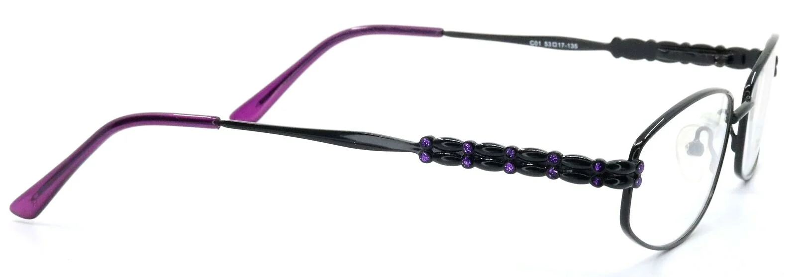 BLINK 1023 C1 Black Purple Oval Full Rim Womens Eyeglasses Frames 53-17-135 4
