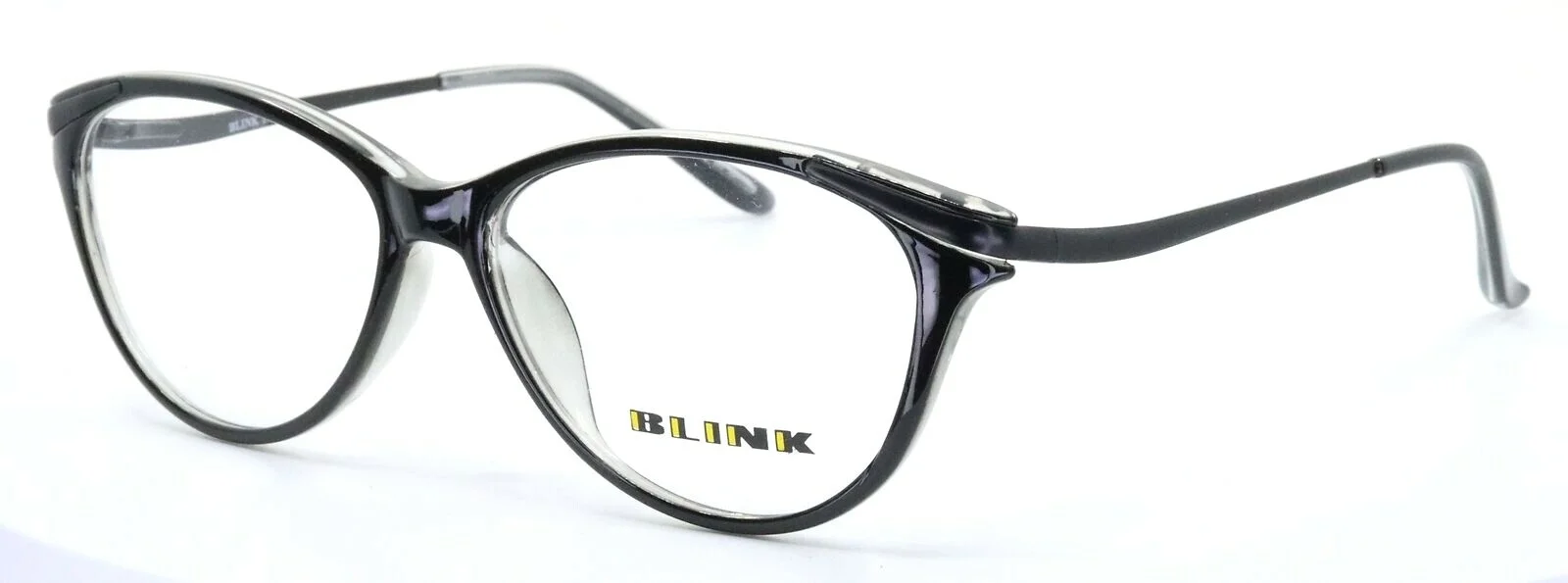BLINK 2071 C01 Black on Crystal Womens Cat Eye Eyeglasses Frames 53-15-135 1
