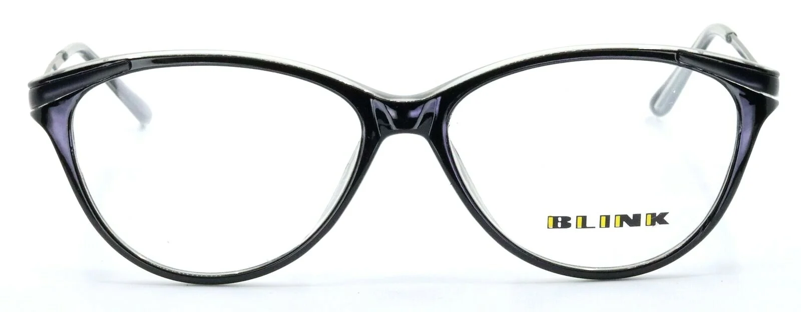BLINK 2071 C01 Black on Crystal Womens Cat Eye Eyeglasses Frames 53-15-135 2