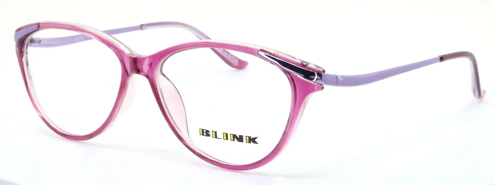 BLINK 2071 C02 Pink on Crystal Womens Cat Eye Eyeglasses Frames 53-15-135 1