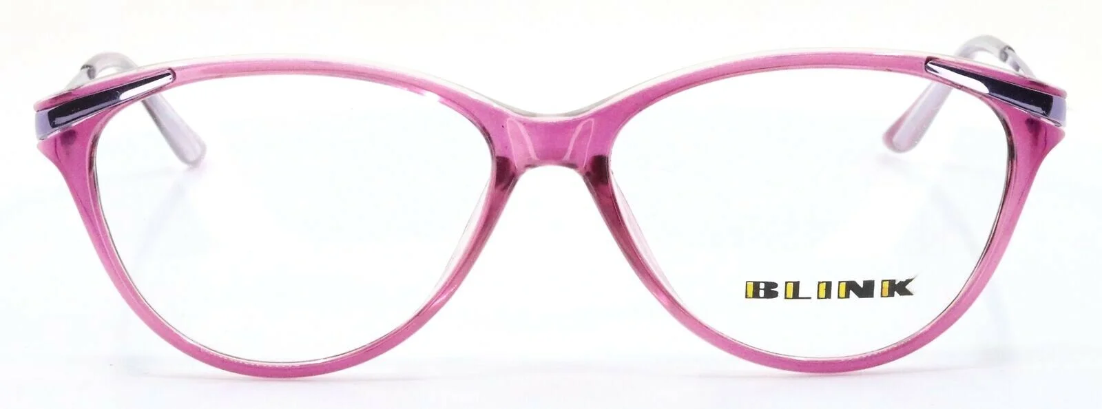 BLINK 2071 C02 Pink on Crystal Womens Cat Eye Eyeglasses Frames 53-15-135 2