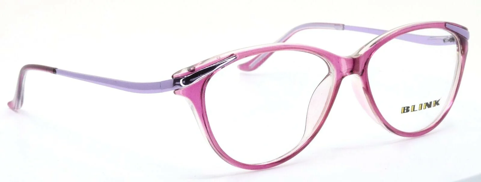 BLINK 2071 C02 Pink on Crystal Womens Cat Eye Eyeglasses Frames 53-15-135 3