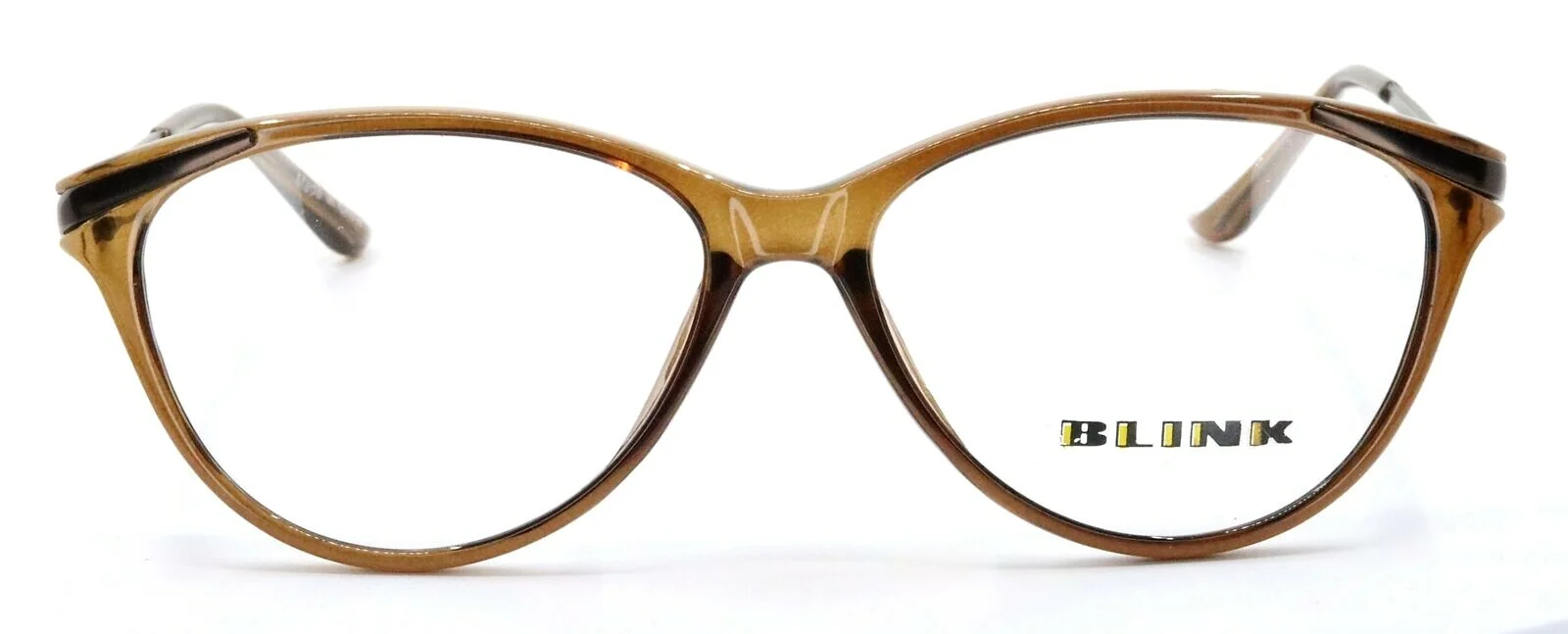 BLINK 2071 C03 Brown on Crystal Womens Cat Eye Eyeglasses Frames 53-15-135 2