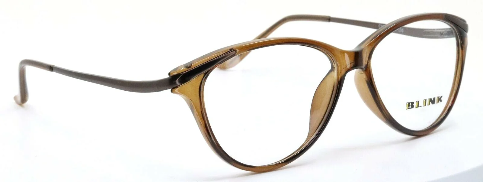 BLINK 2071 C03 Brown on Crystal Womens Cat Eye Eyeglasses Frames 53-15-135 3