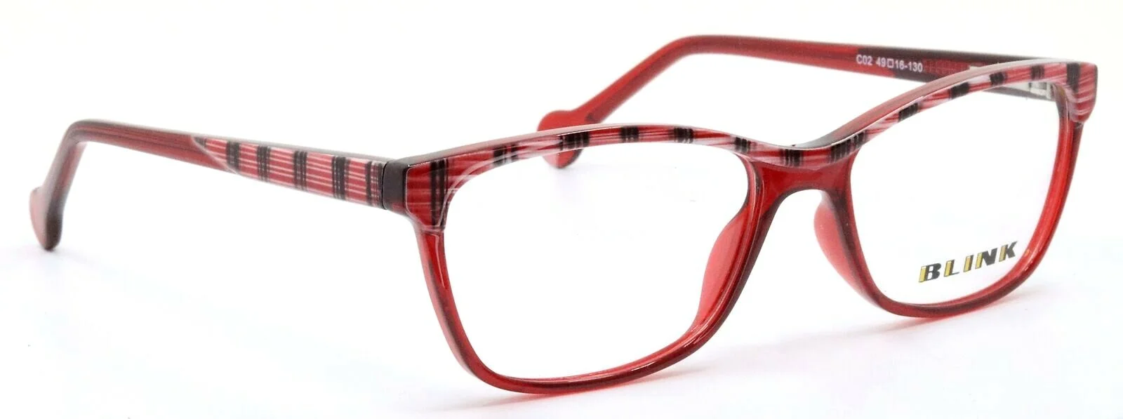 BLINK 2076 C02 Red Cat Eye Womens Full Rim Eyeglasses Frames 49-16-130 3