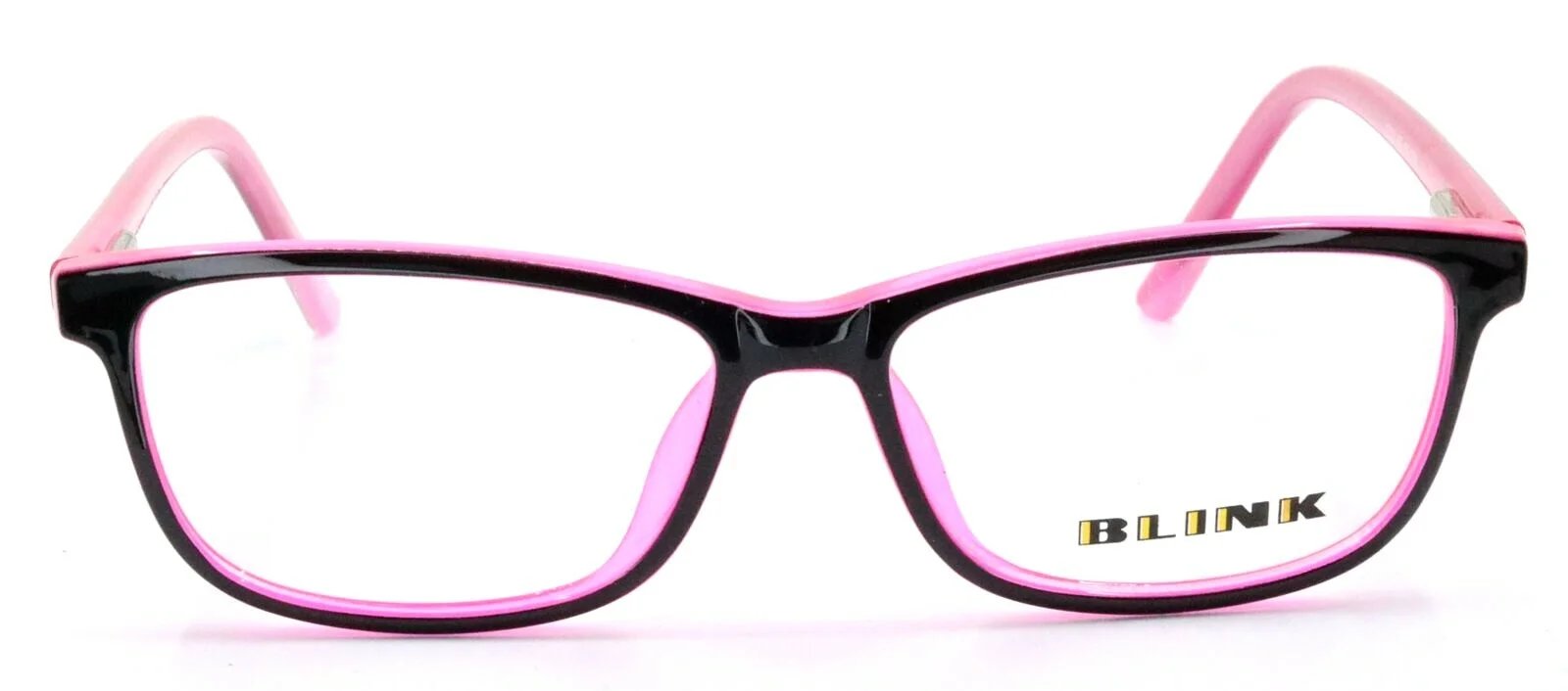 BLINK 2078 C03 Black Pink Girls Rectangular Full Rim Eyeglasses Frames 49-16-130 2
