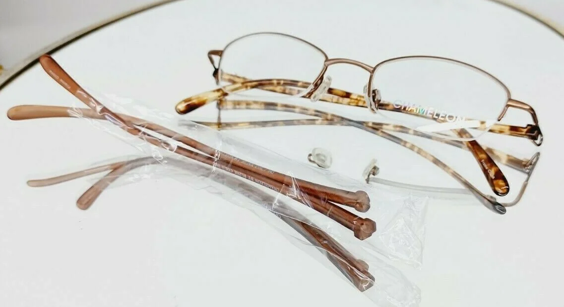 BLINK Chameleon Eyeglasses C11 brown interchangeable temple NEW 47-18 kid child 1