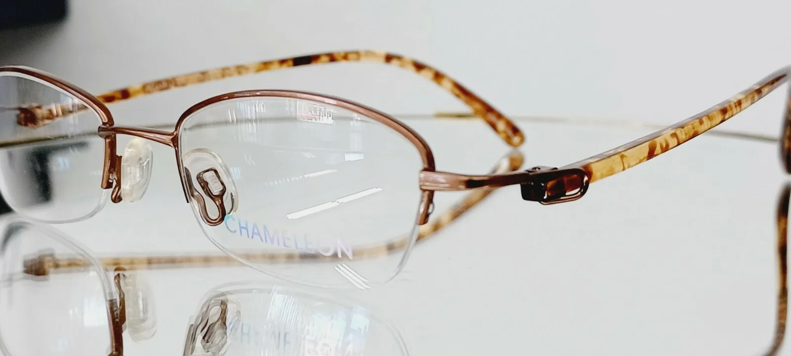BLINK Chameleon Eyeglasses C11 brown interchangeable temple NEW 47-18 kid child 4