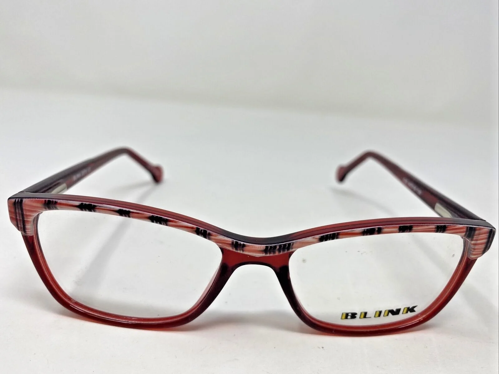 BLINK KIDS EYEGLASSES FRAME 2076 02 49-16-130 BURGUNDY/STRIPED FULL RIM LN94