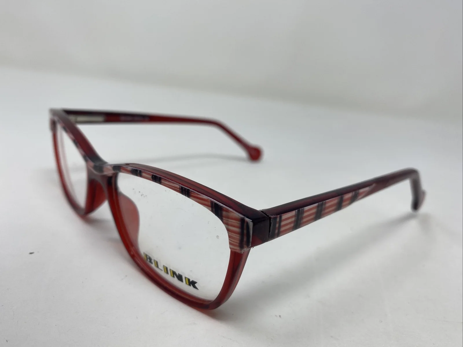 BLINK KIDS EYEGLASSES FRAME 2076 02 49-16-130 BURGUNDY/STRIPED FULL RIM LN94 2