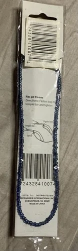 Blue Beaded Eyeglasses / Sunglasses / Glasses Cord Ladies NIP 2