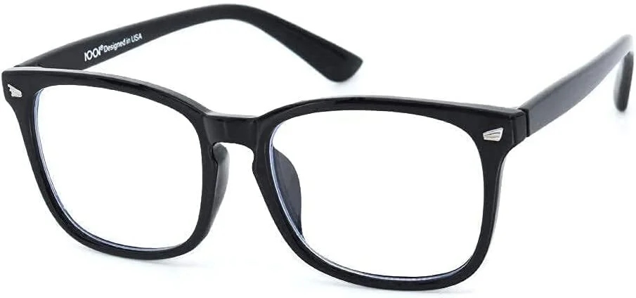 Blue Light Blocking Computer Gamer Gaming Glasses Eyeglasses Men & Women w/ Case