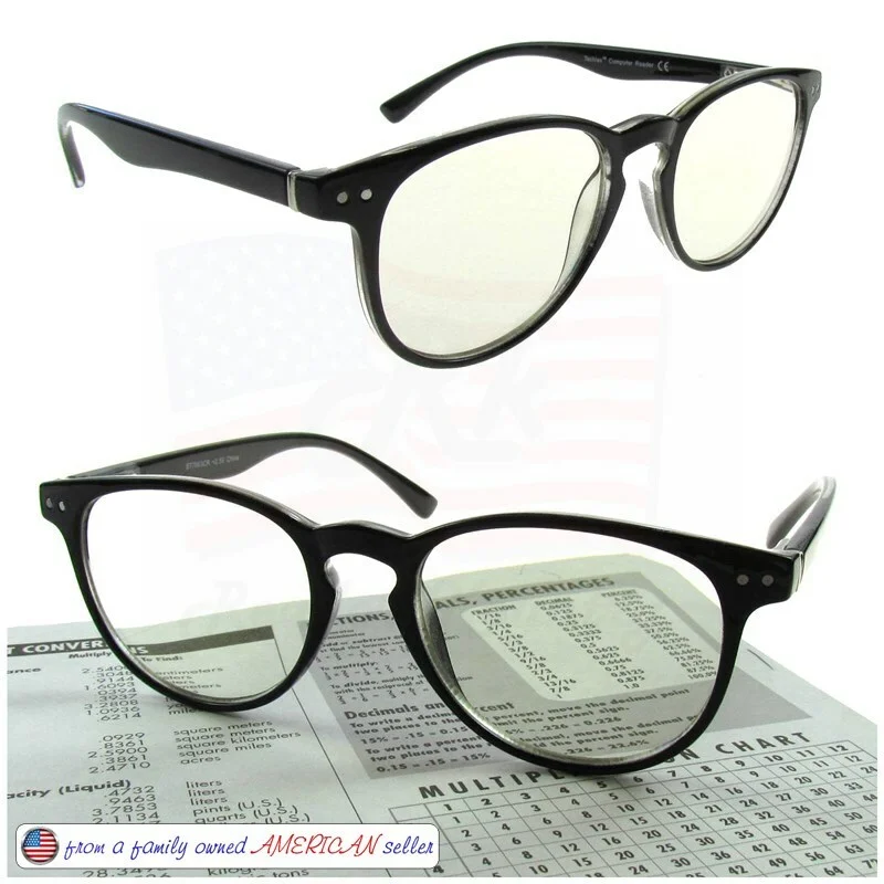 BLUE LIGHT READING GLASSES ANTI-GLARE LENS READERS Spring Hinges +1.50 ~ +3.00 2