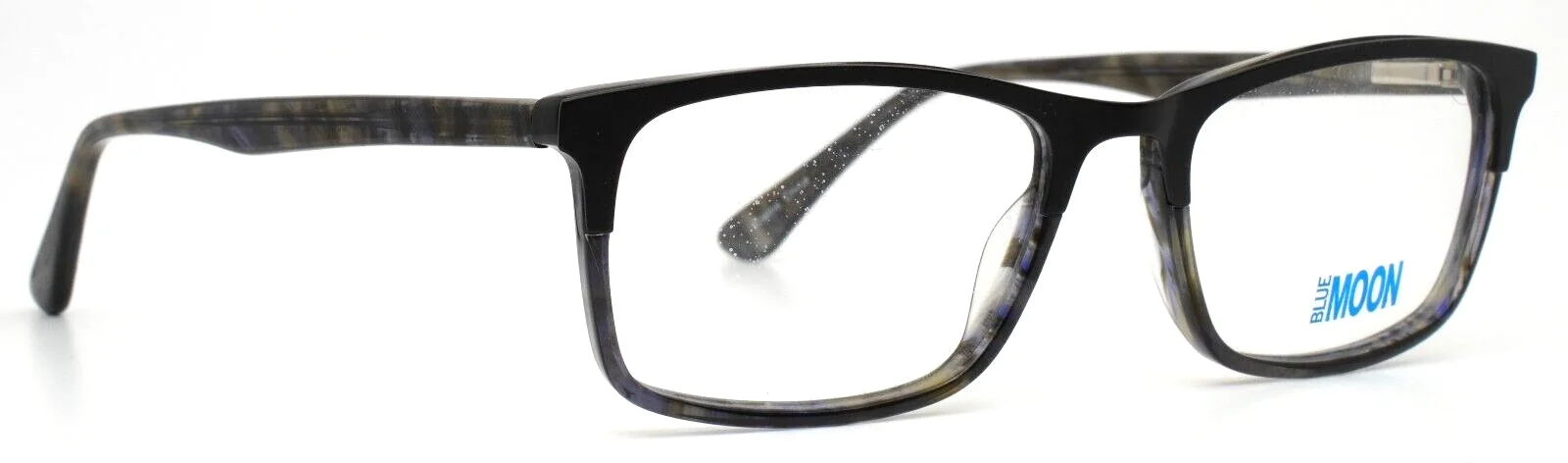 BLUE MOON 8000 Grey Mens Rectangle Full Rim Eyeglasses 54-18-145 B:35 3