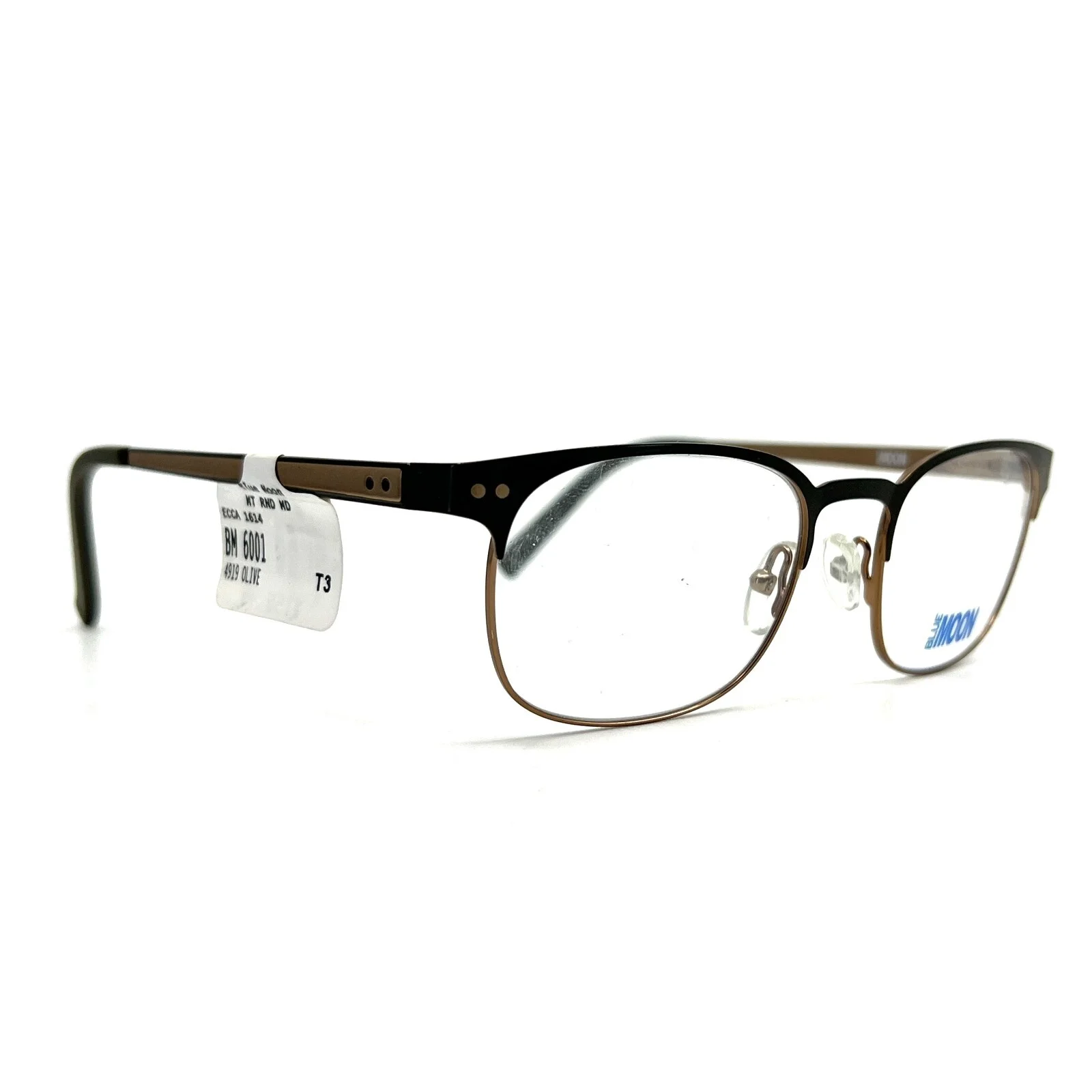 Blue Moon BM 6001 OL olive Green bronze Horn Rim Eyeglasses Frames 49[]19 140 mm 3