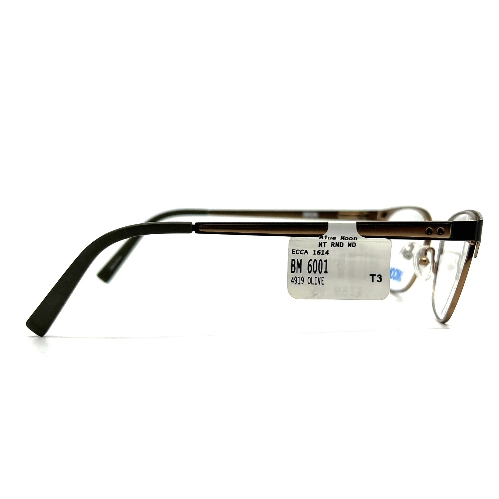 Blue Moon BM 6001 OL olive Green bronze Horn Rim Eyeglasses Frames 49[]19 140 mm 4