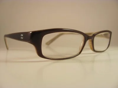 Blue Moon BM 808 Brown & Silver Studs Full-Rim RX Eyeglass Frames 52-16-130 2