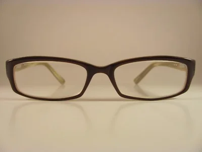 Blue Moon BM 808 Brown & Silver Studs Full-Rim RX Eyeglass Frames 52-16-130 3