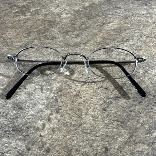 Blue Moon BM103 Gunmetal Gray Metal Full Rim Oval Eyeglasses Frames 43-23-140