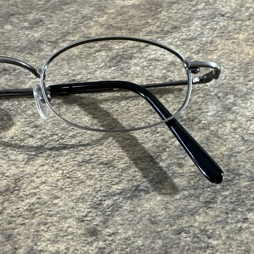 Blue Moon BM103 Gunmetal Gray Metal Full Rim Oval Eyeglasses Frames 43-23-140 3