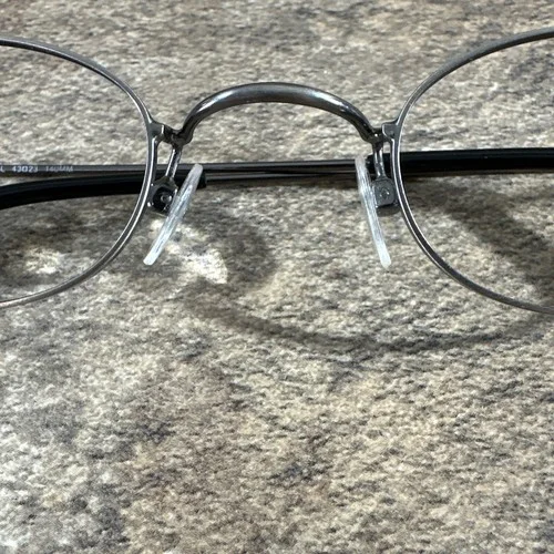 Blue Moon BM103 Gunmetal Gray Metal Full Rim Oval Eyeglasses Frames 43-23-140 4