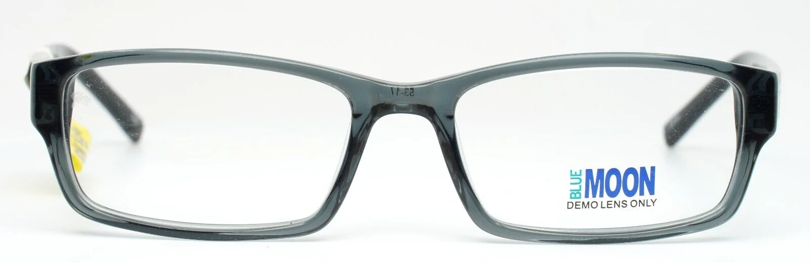BLUE MOON BM2007 Blue Gray Mens Rectangle Full Rim Eyeglasses 53-17-135 B:28 2