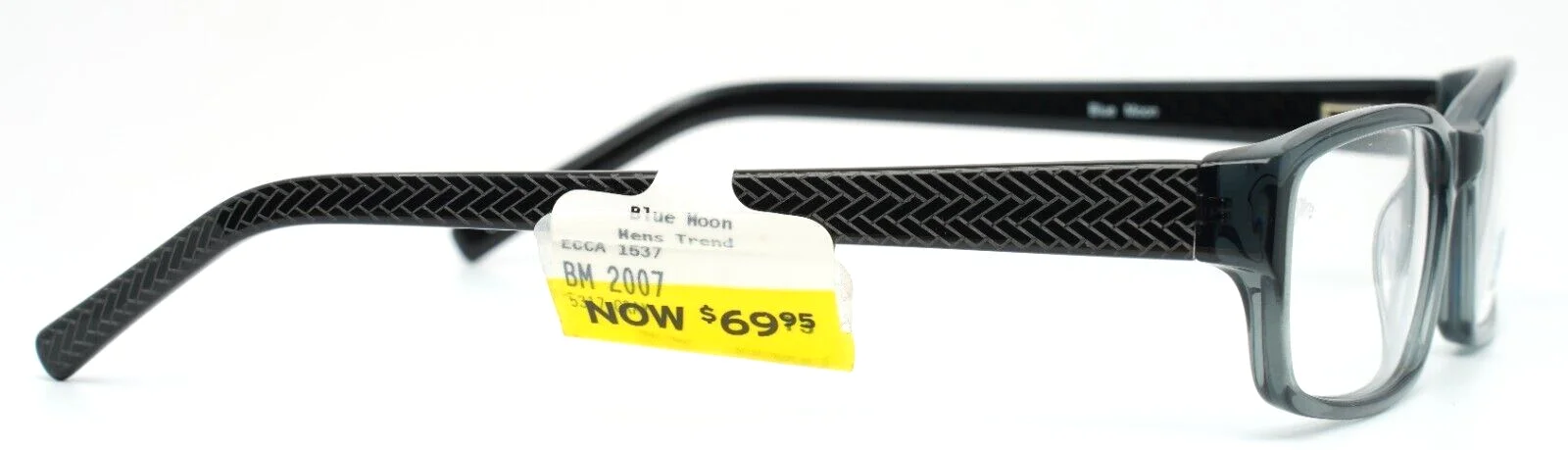 BLUE MOON BM2007 Blue Gray Mens Rectangle Full Rim Eyeglasses 53-17-135 B:28 4