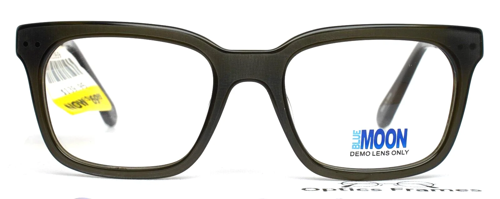 BLUE MOON BM6008 BK Black Mens Square Full Rim Eyeglasses 51-19-140 B:38 2