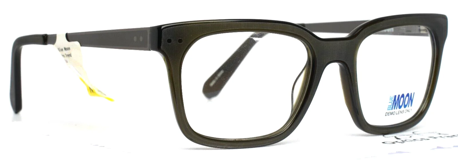 BLUE MOON BM6008 BK Black Mens Square Full Rim Eyeglasses 51-19-140 B:38 3