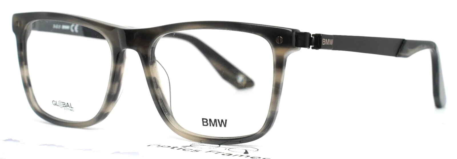 BMW BW5002-H 020 Gray Mens Square Full Rim Eyeglasses 52-16-145 B:39