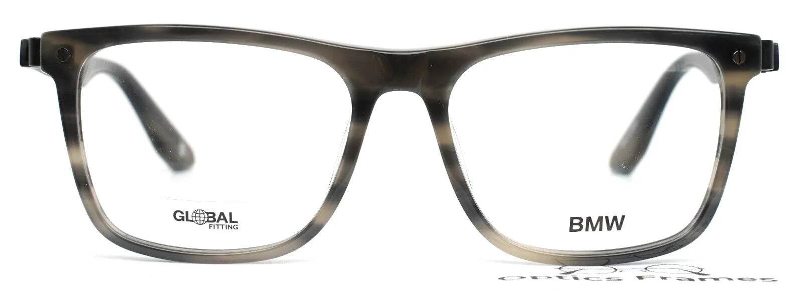 BMW BW5002-H 020 Gray Mens Square Full Rim Eyeglasses 52-16-145 B:39 2