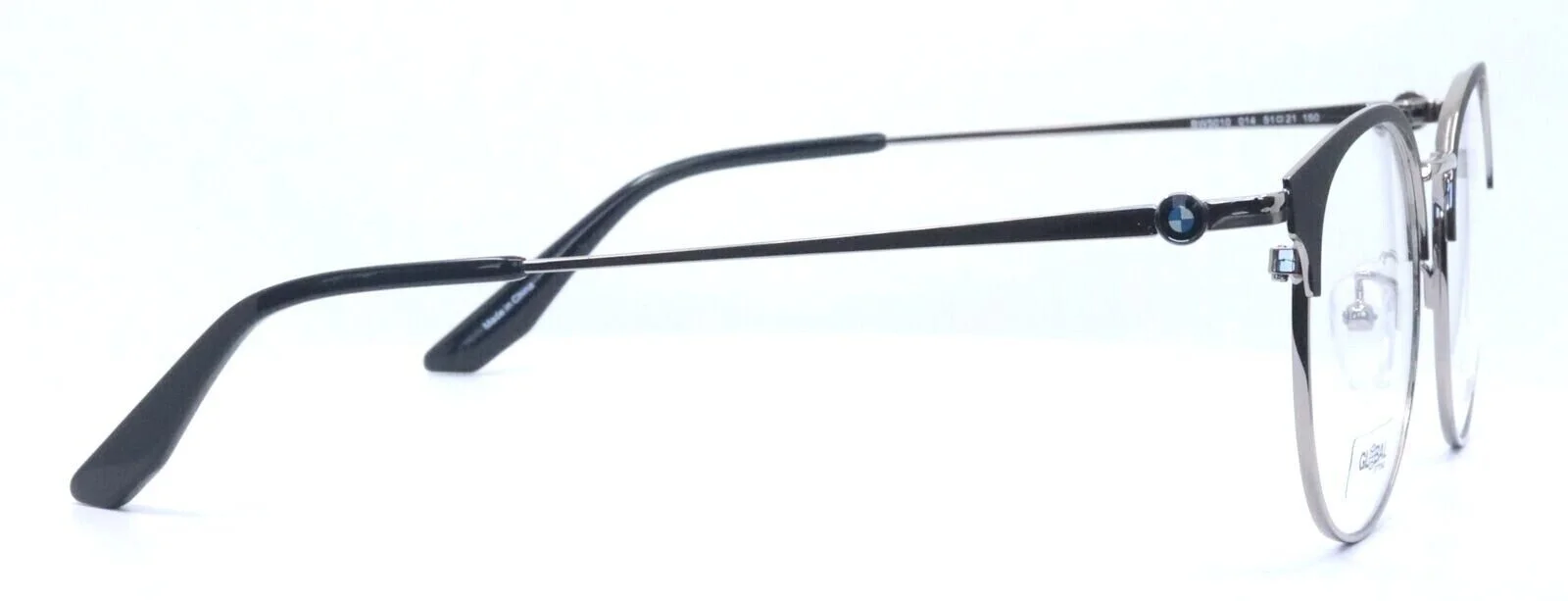 BMW BW5010 014 Shiny Light Ruthenium Round Mens Full Rim Eyeglasses 51-21-150 4