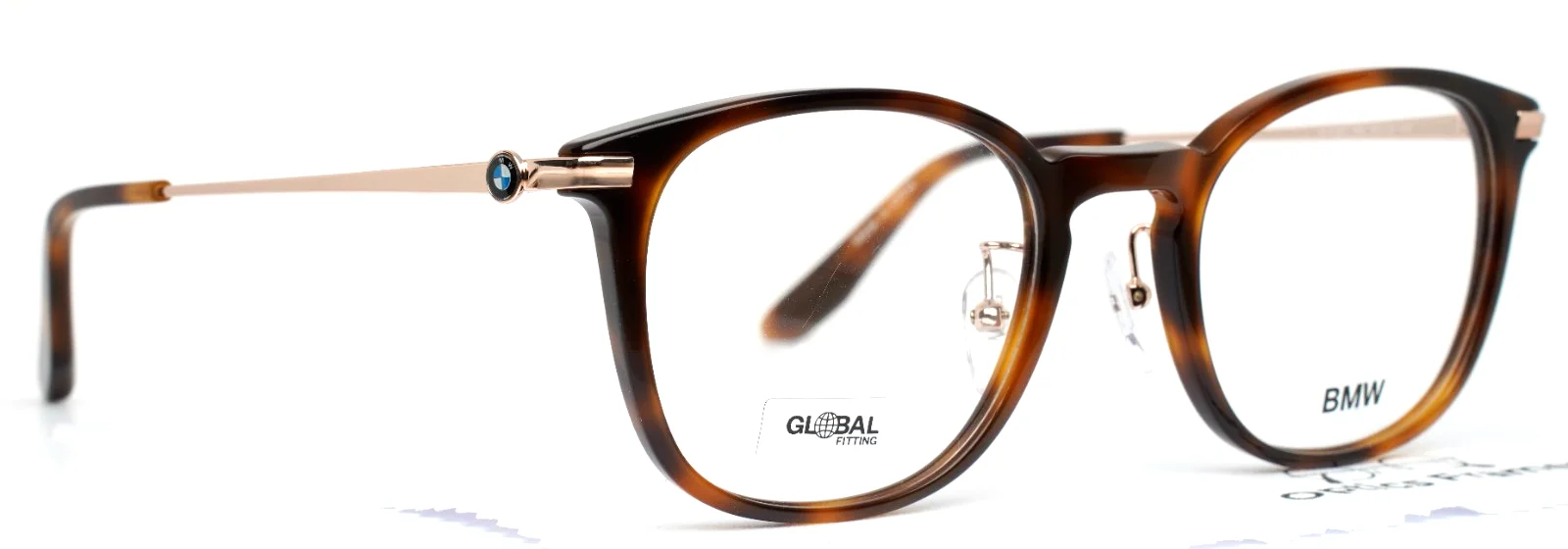 BMW BW5021 052 Dark Havana Mens Round Full Rim Eyeglasses 52-22-145 B:43 3