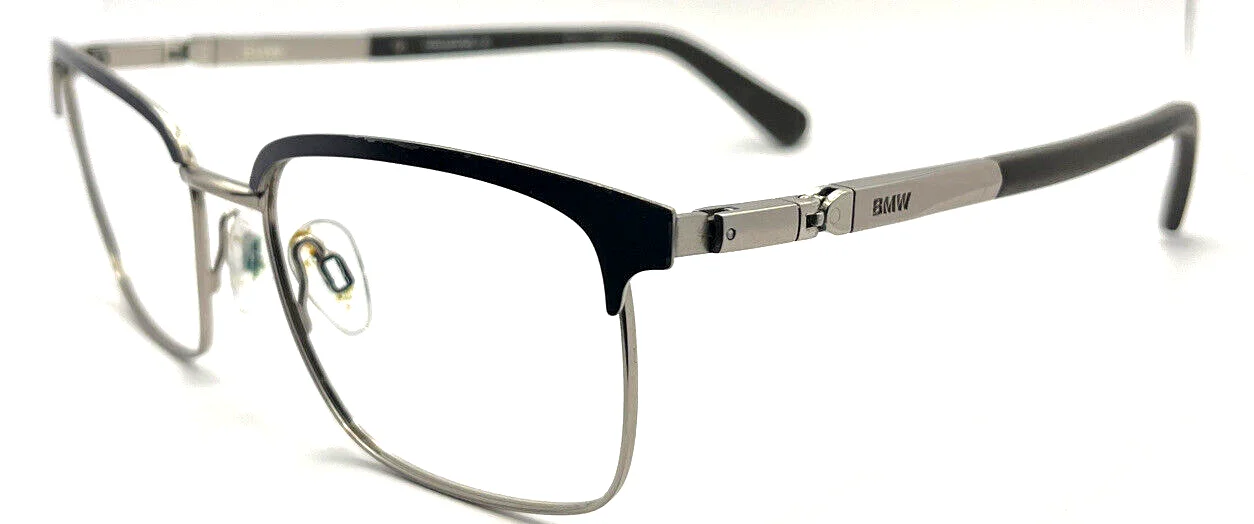 BMW Collection B6031 Black Silver Metal Eyeglasses Frame 53-18 135 Japan READ