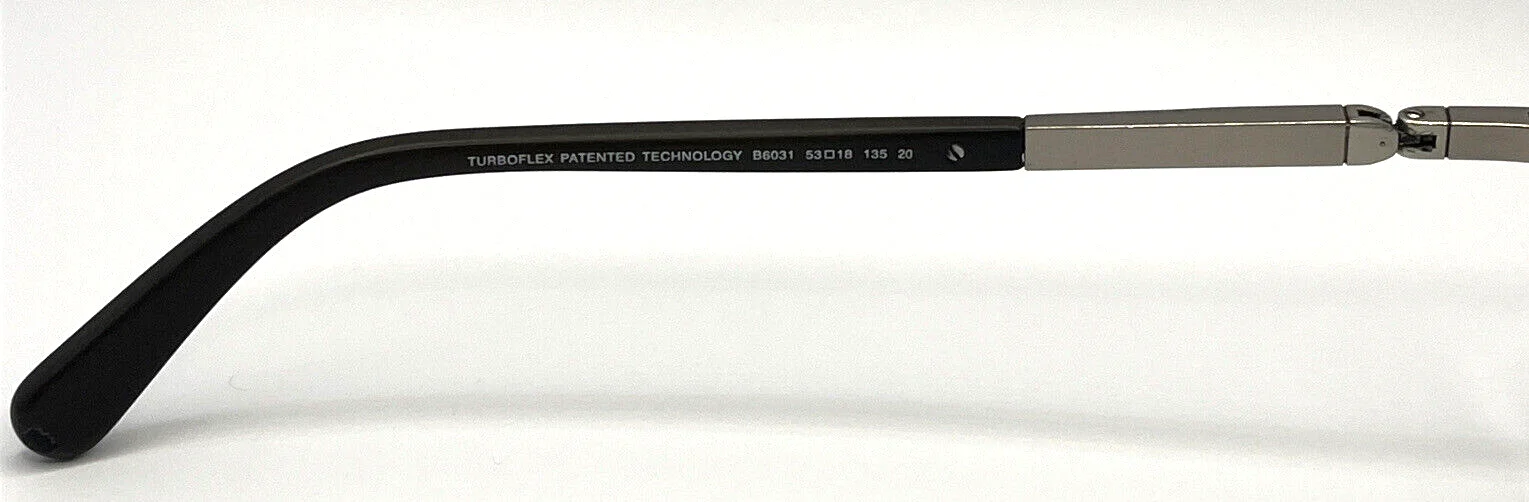 BMW Collection B6031 Black Silver Metal Eyeglasses Frame 53-18 135 Japan READ 4