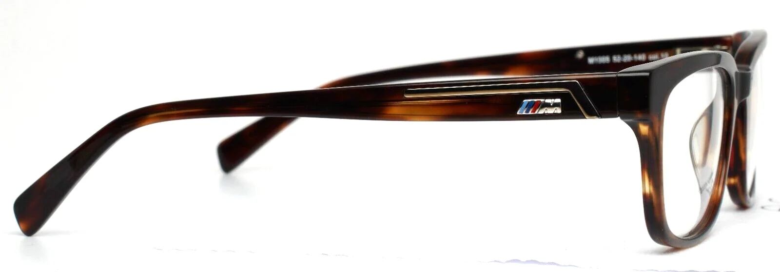 BMW M1005 10 Demi Amber Mens Rectangle Full Rim Eyeglasses 52-20-140 B:36 4