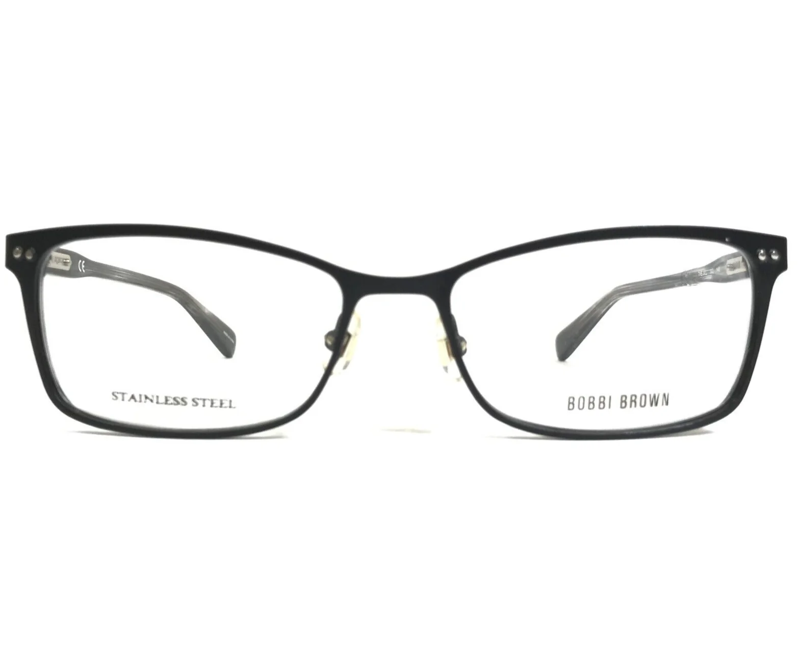 Bobbi Brown Eyeglasses Frames THE JILL 003 Black Brown Rectangular 52-16-140 2