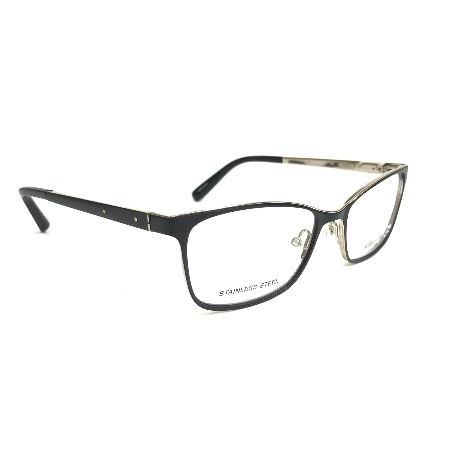 Bobbi Brown Eyeglasses Frames THE MALLORY 003 Black Silver Cat Eye 52-16-135 2
