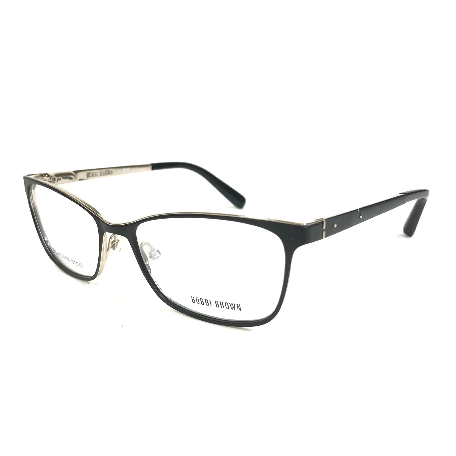 Bobbi Brown Eyeglasses Frames THE MALLORY 003 Black Silver Cat Eye 52-16-135 4