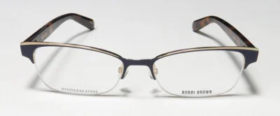 BOBBI BROWN THE BAXTER SEMI MATE NAVY/TORTOISE CAT EYE WORK/OFFICE EYEGLASSES 3