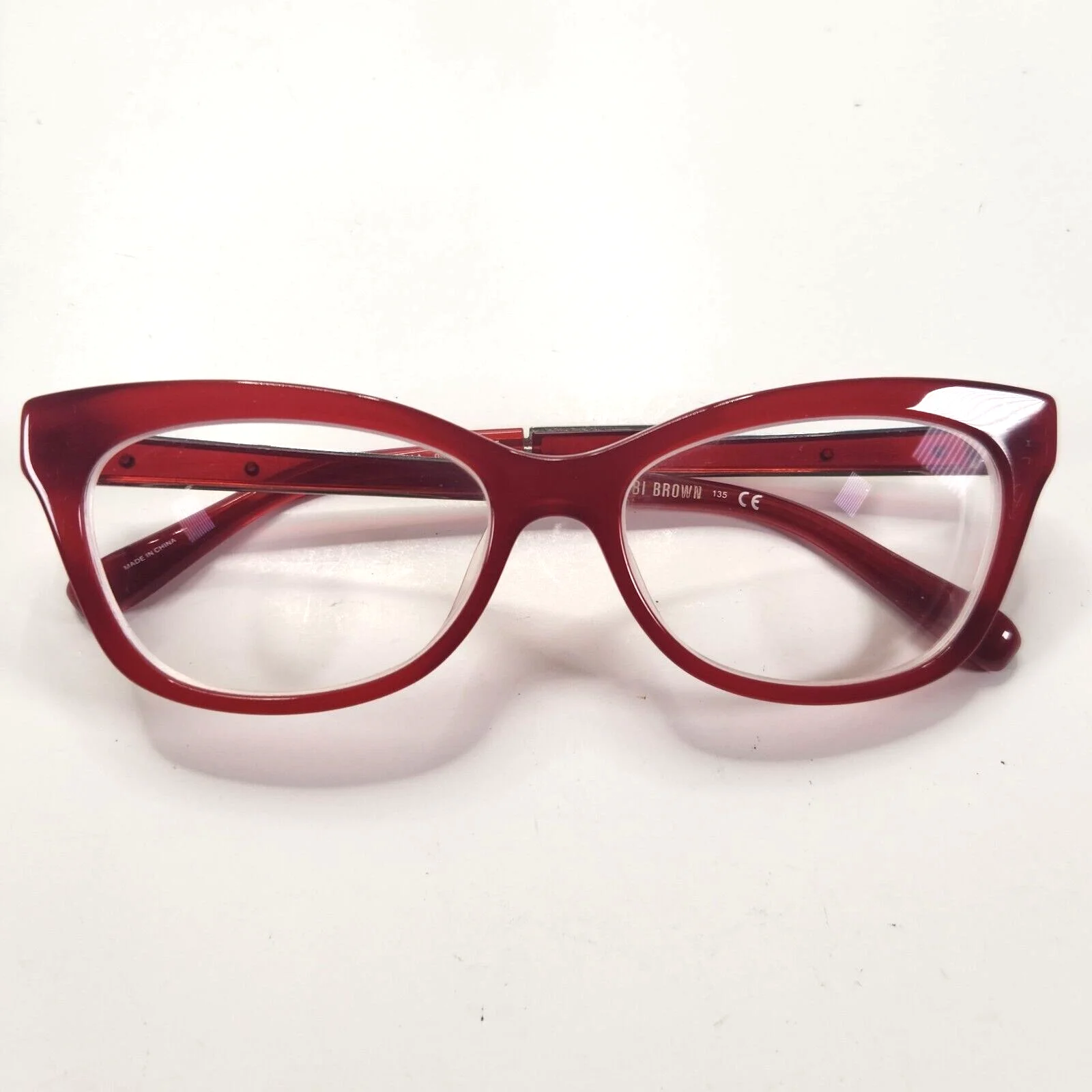 Bobbi Brown THE ISABELLA 0SQ1 54-15-135 Full Rim Eyeglasses Red Frame