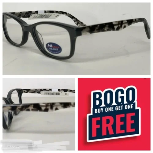BOGO! AMERICA M Eyeglasses FRAMES gray black tortoise 47-16-130 302 demo lens